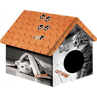 PERSEILINE Дом Дизайн для животных, Кошка с газетой, 33*33*40 см