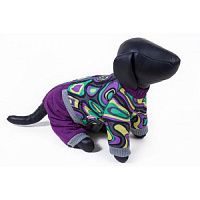 ЗООФОРТУНА Комбинезон для собак теплый сука 25 см, фиолетовый