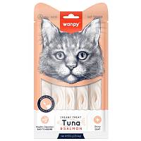 Лакомство для кошек Wanpy Cat «нежное пюре» из тунца и лосося