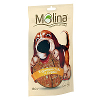 Molina Лакомство для собак "Куриный стейк с сыром"