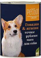 Четвероногий Гурман Petibon Smart консервы для собак Рубленое мясо с говядиной и ягненком