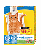 Friskies "Sterilised" для стерилизованных кошек и котов с кроликом и полезными овощами