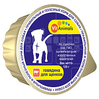 VitAnimals консервы для щенков с говядиной (ламистер)