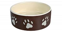 TRIXIE Миска для собак "Лапка" керамика 0,3 л, 12 см