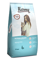 Karmy Hypoallergenic сухой корм для кошек для склонных к пищевой аллергии, Утка