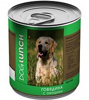 Dog Lunch консервы для собак с говядиной и овощами