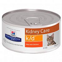 Hill's Prescription Diet k/d Kidney Care консервы для кошек при хронической болезни почек с курицей