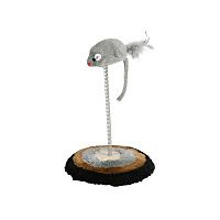 TRIXIE Игрушка для кошек "Мышка на пружине", 30 см