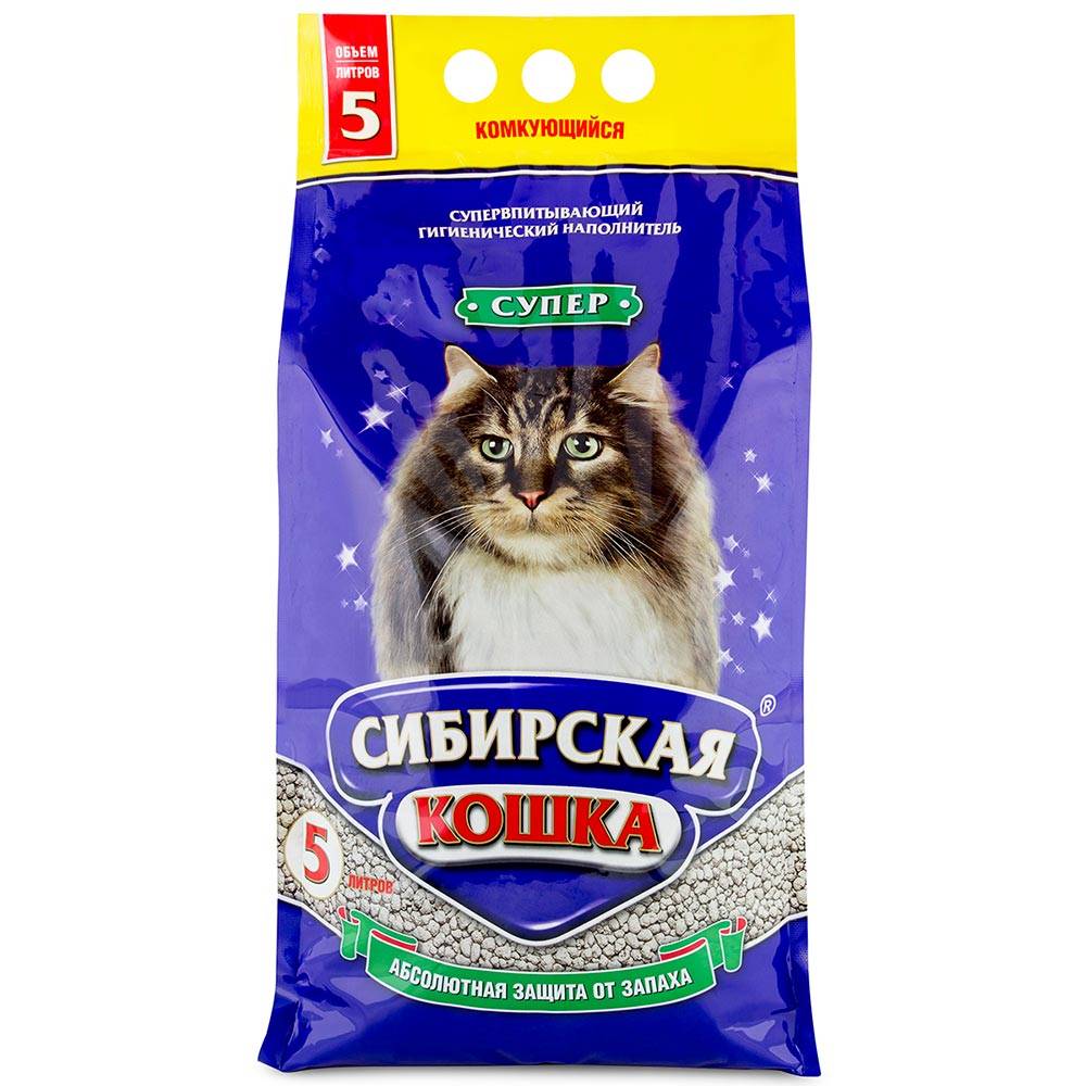 Сибирская Кошка Супер - Комкующийся наполнитель (10 кг)