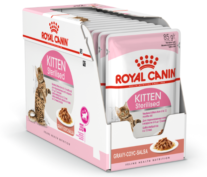 Royal Canin Kitten Sterilised корм для стерилизованных котят от 6 до 12  месяцев, в соусе (пауч) - интернет-магазин «Pet Team»