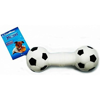 TRIXIE Игрушка для собак "Гантель футбольная", винил, 14 см
