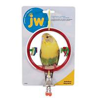 Игрушка для птиц JW, Ring Clear Toy for birds, Кольцо с колокольчиком, пластик
