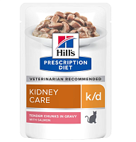 Hill's Prescription Diet k/d консервы для кошек при заболеваниях почек, лосось (пауч)