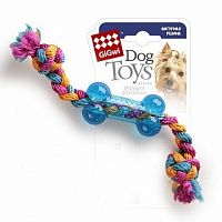 GiGwi игрушка для собак Маленькая косточка на веревке 26гр
