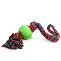 Игрушка для собак Triol Верёвка с петлей, 2 узла и мяч, d65/450мм