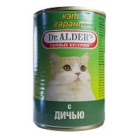 Dr. Alders консервы для взрослых кошек Моя Леди Классик, сочные кусочки в соусе с дичью