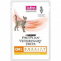 Консервы для кошек Purina Pro Plan Veterinary Diets OM при ожирении, курица (пауч)
