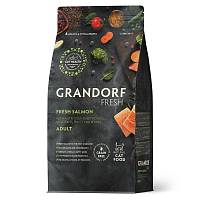 Сухой корм для кошек GRANDORF Fresh Cat ADULT Salmon&Sweet Potato Беззерновой с живыми пробиотиками, Свежее филе лосося с бататом