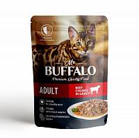 Влажный корм для кошек Mr.Buffalo ADULT с говядиной в соусе, пауч