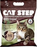 Наполнитель для кошачьего туалета Cat Step Wood Original комкующийся растительный