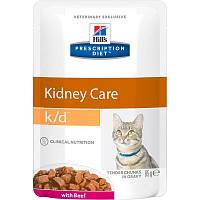 Консервы для кошек Hill's Prescription Diet k/d Feline диетический рацион при заболеваниях почек Говядина (пауч)