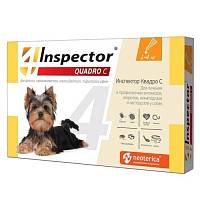 Инсекто-акарицидные капли для собак массой 1-4 кг Inspector Quadro от всех паразитов