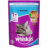 Whiskas сухой корм для кошек сухие подушечки нежный паштет лосось