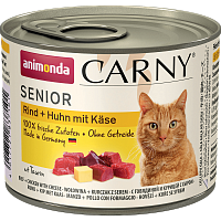 Animonda Carny Senior консервы для стареющих кошек с говядиной курицей и сыром