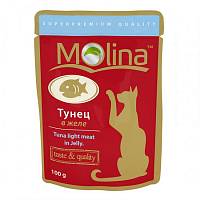 Консервы для кошек Molina тунец в желе (пауч)