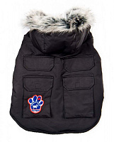 Canada Pooch Куртка "Эверест" с капюшоном, зимняя, черная (размер 10 "XS")
