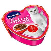 Vitakraft "Poesie" кошкам, говядина морковь кусочки в соусе