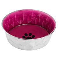 Миска для собак Mr.Kranch Daimond с керамическим покрытием, нескользящее основание, пурпурная