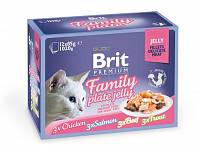 Brit Premium Family Plate Jelly консервы для кошек Семейная тарелка (кусочки в желе)