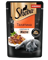 Влажный корм для кошек Sheba Ломтики в желе с телятиной, пауч
