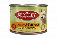 Berkley №10 консервы для собак дичь с морковью