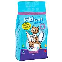 Наполнитель для кошачьего туалета KikiKat супер-белый, комкующийся с ароматом Лаванды