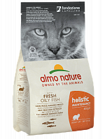 Almo Nature Holistic сухой корм для кошек с белой рыбой и коричневым рисом