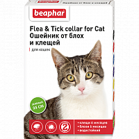 Beaphar Flea & Tick collar ошейник для кошек от блох и клещей 
