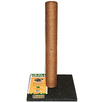 HOMECAT Когтеточка-столбик для кошек МАКСИ 410х410х630 (ковролин, джут) цвет коричневый