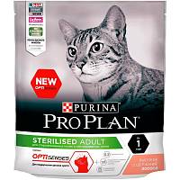 Сухой корм для стерилизованных кошек и кастрированных котов Pro Plan Sterilised с комплексом Optisenses для поддержания органов чувств, Лосось