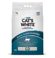 Наполнитель для кошачьего туалета Cat`s White Active Carbon Granules комкующийся, с гранулами активированного угля