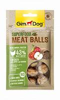 GimDog Superfood лакомство для собак мясные шарики из курицы с яблоком и киноа