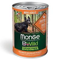 Консервы для собак мелких пород Monge Dog BWild Grainfree Adult Mini из утки с тыквой и кабачками