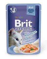 Brit Premium Jelly Salmon fillets консервы для кошек Кусочки из филе лосося в желе