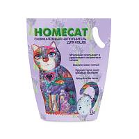 Homecat наполнитель для кошачьего туалета Лаванда силикагелевый с ароматом лаванды