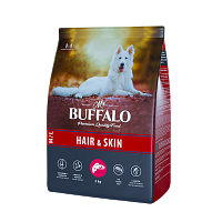 Сухой корм для собак средних и крупных пород Mr.Buffalo HAIR & SKIN CARE, лосось
