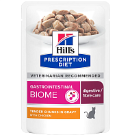Влажный корм для кошек Hill's Prescription Diet Gastrointestinal Biome, с курицей, пауч