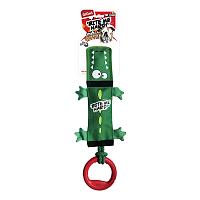 Gigwi игрушка для собак Крокодил с пищалкой,веревкой и резиновым кольцом