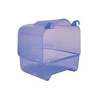 Купалка для птиц Trixie, голубой/прозрачный пластик, 15х16х17см