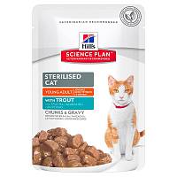 Консервы для стерилизованных кошек Hill's Science Plan Sterilised Cat Young Adult с Форелью (пауч)